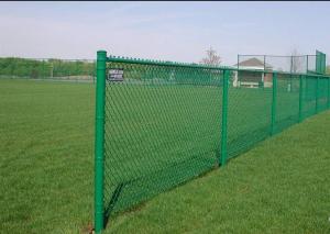 Diamond Hole Green Wire Fencing , Black Cyclone Fence Easy Assembled