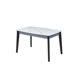 Minimalist Solid Wood Rectangular Marble Dining Table