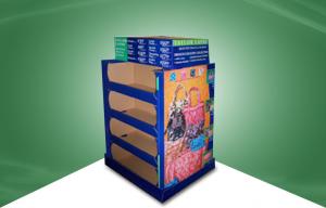 China Four Shelf Double - face - show cardboard floor display stands for Lady Bag on sale