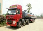 3 Axles Spring Suspension Chemical Tanker Truck For 33CBM Sodium Hypochlorite