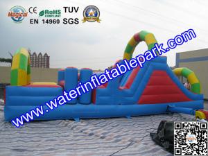 Quality 0.55mm PVC Tarpaulin Inflatable Obstacle Course Rental Waterproof And Fireproof for sale