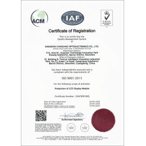 Shenzhen ChengHao Optoelectronic Co., Ltd. Certifications