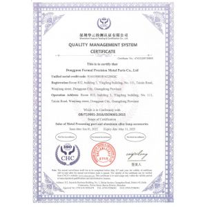 LiFong(HK) Industrial Co.,Limited Certifications