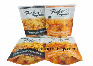 Quality Stand Alone Zipper Top Aluminized Popcorn Snack Bags for sale