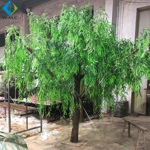 China Dense Faux Weeping Willow , Green Willow Tree For Greenery Landscape on sale
