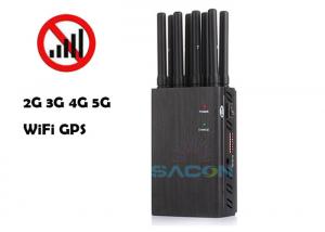 Quality WiFi 2.4G 5.8G GPS 2G 3G 4G 8 Bands Portable Mobile Signal Jammer for sale