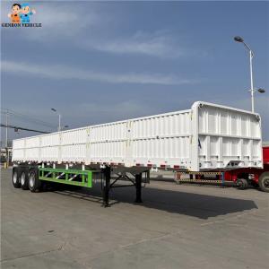 Quality 3 Axles 50 Tons Side Wall Truck Trailer Container Cargo Container Trailer for sale