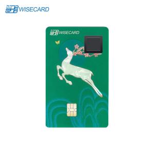 Quality 85.5x54mm Fingerprint Smart Card , Biometric Access Card For Finance for sale