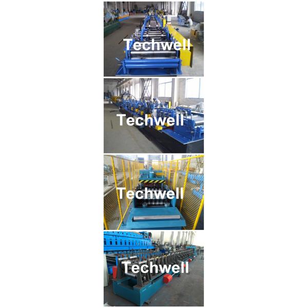 0-15m/min Forming Speed , High Efficiency C Section Roll Forming Machine With Hydraulic Cutting Type