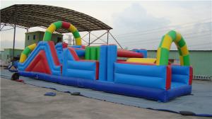 Quality Fun Inflatable Water Obstacle Course Water Slide For Birthday Party Abrasion Proof for sale