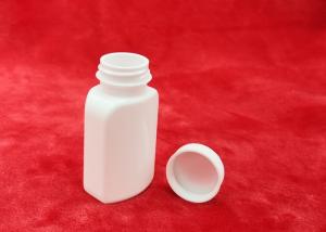 China Flat 40ml Square Plastic Bottle For Medicine Full Set PP Cap Aluminium Liner on sale