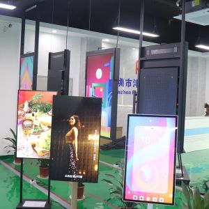 Quality 55 Inch Dual Side Window LCD Display High Brightness Indoor Electronic Signs Shop for sale