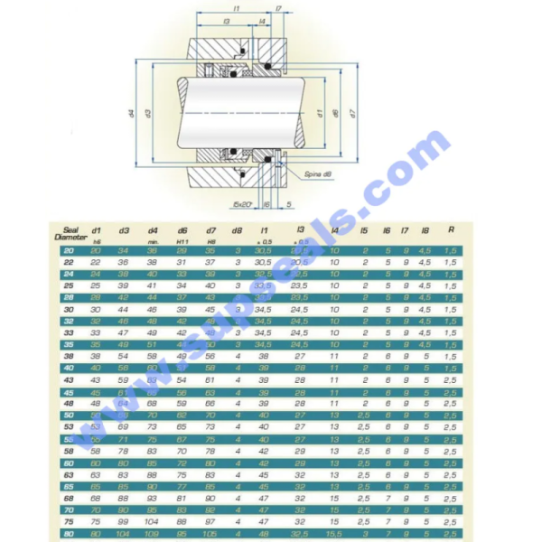 Fluliten Mechanical Seal Us4a Heavy Duty Solution For Low And Medium Pressures