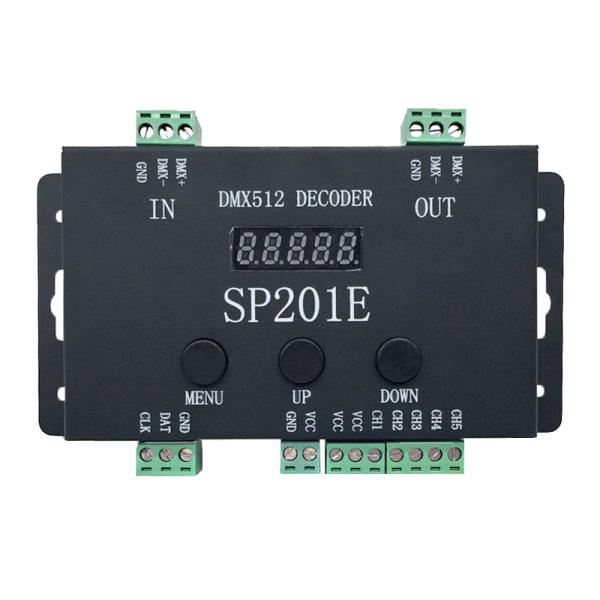 Buy Addressable 5 Channel DMX Decoder SP201E DMX512 SPI Signal With Button Control at wholesale prices