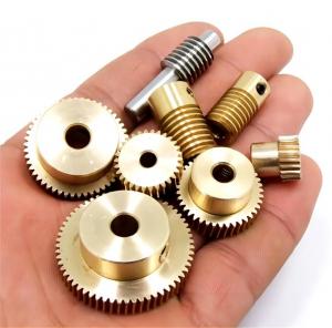 China 0.8 Module Worm And Worm Wheel , Metal Worm Gear Set For Electrical Curtain System on sale