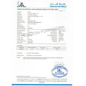 HORIZON FORMWORK CO., LTD. Certifications