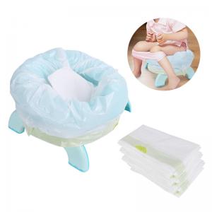 Quality LDPE Plastic Training Toilet Seat Potty Chair Liners With Super Absorbent Pad for sale