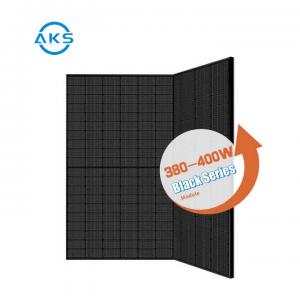 China Huasun Full Black Solar Panel Super Light 385w 395w Monocrystalline Solar Panel For House on sale