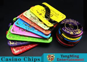 Quality Crystal Acrylic Casino Poker Chips With Mesh Bronzing Silk Screen for sale