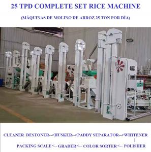 Quality Low Energy Consumption 25 Ton Per Day Rice Mill Machine Fully Automatic for sale