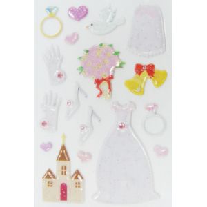 Buy cheap Peel Off Wedding Japanese Puffy Stickers Colorful Customized Design from wholesalers