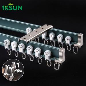 Quality Curved Ceiling Sliding Aluminum Curtain Track Bendable Recessed Curtain Rail for sale