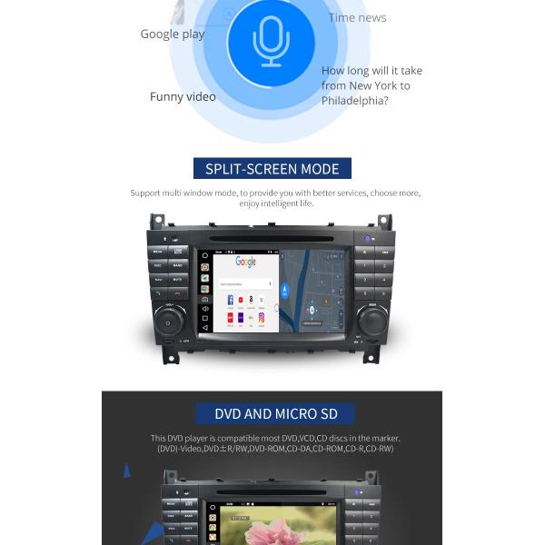 7 Inch Touch Screen Mercedes Benz DVD Player With Multimedia Player