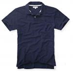 Wide Collar Men's Summer Polo Shirts , 100% Heavy Washed Cotton Polo Collar T