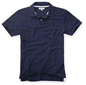 Wide Collar Men's Summer Polo Shirts , 100% Heavy Washed Cotton Polo Collar T Shirt