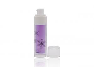 China 50ml Frosted Purple Cream Spray Bottle Half Cap With Black Silk Screen Printing on sale