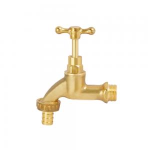 Quality Sand Blasting Brass Hose Bibbs Brass Outside Faucet For Piping Water System for sale