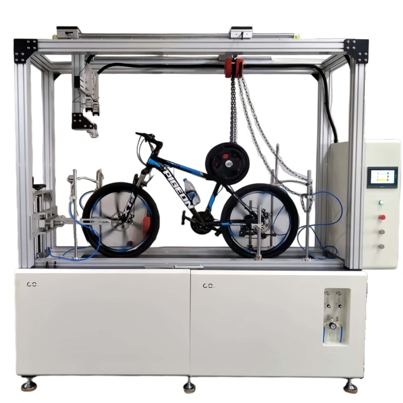 Bicycle Frame Fatigue Tester PLC Controlled Dynamic Durability Testing Machine for Frame Fork Wheel Suspension ISO 4210