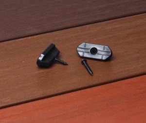 China Plastic Clips Composite Decking Fastener Embossing WPC Decking Accessories ROSH on sale