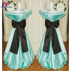 China Decoration Custom Size Polyester Tablecloth Bar Table Covers And Sashes on sale