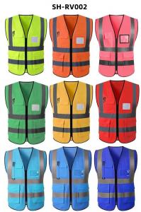 China Knitted Fabric Construction Custom Safety Vest High Visibility Jacket Clothing Reflectiv on sale