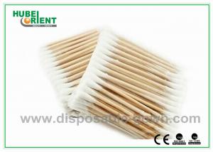 Quality Single / Double Head Hospital Disposable Products Surgical Wooden Cotton Swabs 3 for sale