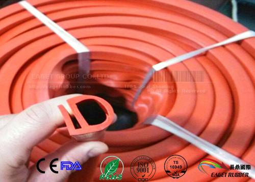 Buy orange color E section silicone seal for oven，E shape  silicone strips at wholesale prices