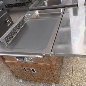 China Commercial Restaurant Equipment Gas/induction Electric Griddles Grill Mobile Teppanyaki Table on sale