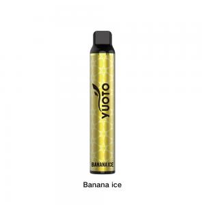 China Yuoto Disposable Flavoured Electronic Cigarette Luscious 3000 Puffs Banana ice 1350mAh 8ml on sale