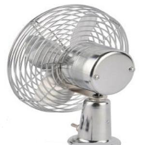 Quality Mini Electric Car Cooling Fan 6 Inch Oscillating 12v / 24v In Silver Color for sale