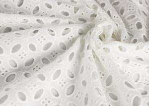 China Heavy Vintage Eyelet 100% Cotton Lace Fabric Wholesale By The Yard on sale