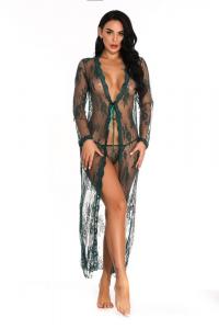 Quality Babydoll See Through Lingerie Gown Long Night  Open Sheer See Thru Sheer Dress for sale