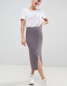 Quality OEM wholesale factory price girls rib popper midi skirt for sale