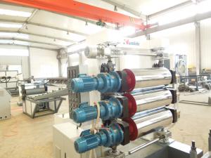 Quality 100kw-200kw PLC Control Plastic Extrusion Line For PP/HDPE Sheet Making for sale