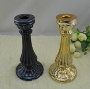 Quality glass tall pillar candle holders long stem glass candle holder candlesticks for sale