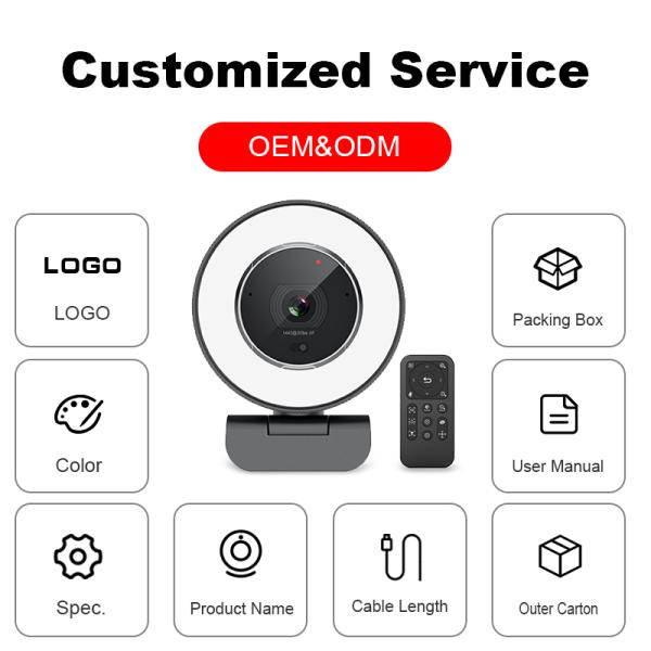 Automatic High Definition Webcam With Built In 2pcs Microphone 30fps 60fps Frame Rate