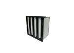 Rigid V-Packing Air Conditioner Filters Plastic Frame , Pocket V Bank Filters