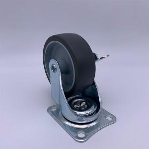 Quality Plain Bearing TPR Tread Furniture Locking Caster Wheels 75mm for sale