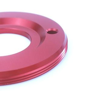 Quality Customized Red Anodized Aluminum Shock Part for UTV ATV Manufactured by CNC Machining for sale