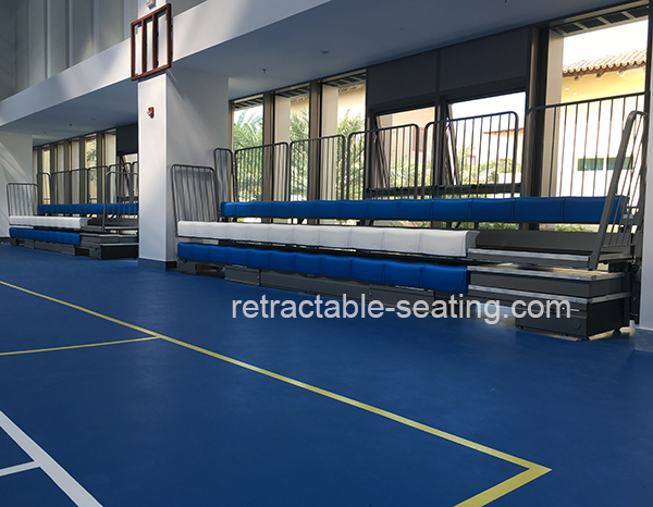 Burgeon Customized Seat Color Echo Bench Seating For Spectators Retractable Seating